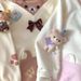 Japanese Cartoon Printing T-Shirts Y2k Aesthetic Bear Pattern Bow Kawaii Cute Tees Preppy Style Grunge Off Shoulder Casual Tops_ecoleips.com