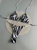 Women's Halter Neck Bikini Set Sexy Beach Swimsuit with Triangle Cup Floral Pattern European American Style for Hot Spring_ecoleips.com