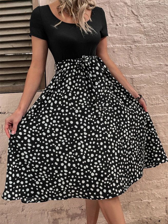 Printed T-Shirt Dress For Women_ecoleips.com