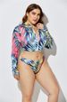 laceup printed bikini set multicolor plus size swimwear for women (beach sisters collection)_ecoleips.com
