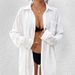 Women's Clothing Bamboo Cotton Shirt Style Sun Protection Shirt Beach Cover Up Holiday Bikini Swimsuit Outerwear_ecoleips.com