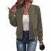 Women's Zip-Up Baseball Jacket – Oversized Casual Outerwear With Geometric Jacquard (S-5XL, 10 Colors)_ecoleips.com