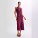 Summer New Knitted European And American Women's Round Neck Sleeveless Button Fashion Sexy Slim Long Dress_ecoleips.com