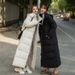 Women's Oversized Long Winter Coat, Streetwear Padded Jacket, Thickened Cotton Trench Coat For Casual Comfort_ecoleips.com
