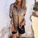 Women's Casual Suede Lapel Shirt Spring Fashion Clothing Style_ecoleips.com