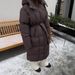 "Tailored Wool-Blend Trench Coat – Slim-Fit Longline Overcoat With Bio-Down Filling, Winter Warmth In Dark Brown & Ivory"_ecoleips.com