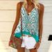 Women's Clothing Spring And Summer New Women's Clothing Sexy Commuter Tank Top Printed Multicolor_ecoleips.com