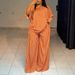 Summer Striped Women's Fashion Casual V Neck Slimming Wide Leg Pants Set Loose Fit_ecoleips.com
