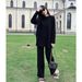 K Lazy Fashion Casual Sweater Set For Women; Plus Size New Cardigan Wide-leg Pants Two-piece Set._ecoleips.com