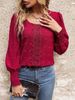 Aria Basics Aria Basics Cross-border Foreign Trade Women's Clothing European And American Round-neck Puff Sleeve Large Polka Dot Lace_ecoleips.com