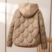 Women's Clothing Women's Winter Hooded Puffer Jacket Short Style Faux Two-Piece Coat Loose Fit Fashionable Thickened Warm Quilted Outerwear_ecoleips.com