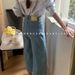 European And Korean Style Loose-fit Cropped Jeans For Women, 2025 Summer New High-waisted Slimming Petite Wide-leg Pants_ecoleips.com