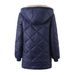 Women's Quilted Puffer Jacket – Winter Long Sleeve Coat With Diamond Stitch Design, Loose Fit Polyester Outerwear For Casual & Streetwear Fashion_ecoleips.com