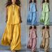 Women's Fashion Loose Pants Two Piece Set Style Solid Color Casual Autumn Summer New Arrival_ecoleips.com