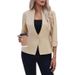 ng2510292 European And American Cross-border Summer Women's Solid Color Three-quarter Sleeve Lightweight Slim-fit Stand-up Collar_ecoleips.com