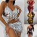 Women's Clothing Bikini Three Piece Swimsuit Set Polyester Fabric Backless Design_ecoleips.com