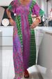 2024 Summer New Cross-Border European And American Print Round Neck Short Sleeve Elegant Dress Women's Fashion_ecoleips.com