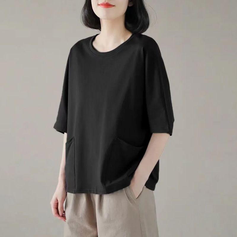 This Short-Sleeved Top Features A Youthful, Pocketed Design That Exudes Elegance And Versatility. It's Perfect For Summe_ecoleips.com