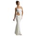 Summer Sexy One Shoulder Backless Long Dress European American Style 2025 Cross Border Solid Color Ruched Hollow out Temperament Wholesale_ecoleips.com