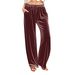 Women's Velvet Drawstring Jogger Pants – Soft & Stylish Wide-Leg Lounge Pants In 6 Elegant Colors | S-XXL | Wrinkle-Free & Comfort Fit_ecoleips.com