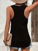 Women's Fashion Tank Top With Print And Round Neckline Perfect For A Cool Spring And Summer_ecoleips.com
