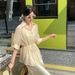2025 Spring Summer New Style Tummy Control Slimming Tencel Waist Shirt Strap Satin Dress Two-Piece Set For Women_ecoleips.com