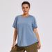 New Mesh Back Loose Quick Drying T-shirt Cover, Breathable Yoga Suit, Short Sleeved Running And Fitness Sportswear For_ecoleips.com