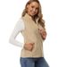 Aria Basics Cross-border Bestseller European And American Style Women's Vest, Soft Sleeveless Jacket, Stand-up Collar Fleece_ecoleips.com
