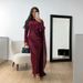 2024 Autumn/Winter Cross-Border Women's Fashion Independent Site Bodycon Satin Chiffon Evening Dress_ecoleips.com