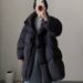 girl Cloud Puff Down Jacket For Women 2025 Winter New Mid-Length Small Petite Lazy Style Korean Cotton Coat_ecoleips.com