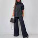 Women’s Clothing new women's autumn and winter solid color casual loose casual zipper sweatshirt wide leg pants suit_ecoleips.com
