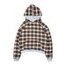 Men's Y2K Hip-Hop Loose Fit Plaid Sweatshirt – Vintage Streetwear Hoodie For Urban Style (Greyish/Dark Blue, S/M/L/XL)_ecoleips.com