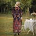 European And American Spring/summer Women's Ethnic Dress, Middle Eastern Plus-size Loose-fitting Split Long Robe,_ecoleips.com