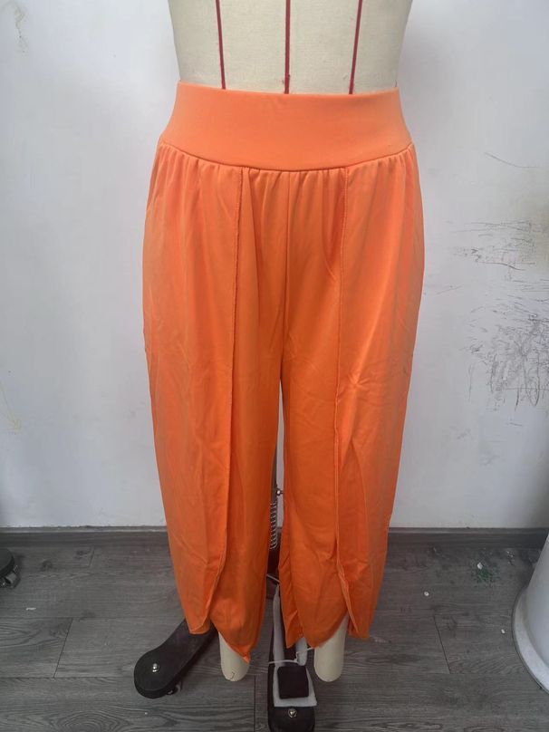 Spring And Summer New Style Fashionable And Versatile Slimming High Waisted High Cut Trousers European And American Loose Casual Yoga_ecoleips.com