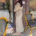 Women's Clothing Autumn New Arrival: Elegant Anti Denim Long Sleeve Shirt + Slim Fit Midi Skirt_ecoleips.com