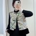 girl UNMUN Chinese National Style Button Vest Women's Sleeveless Jacket 2025 Autumn Winter New Stand Collar Retro Ink_ecoleips.com