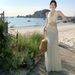 Resort Style Sexy Hot Girl Women V-Neck Halter Camisole High Waist Patchwork Long Skirt Two-Piece Set_ecoleips.com