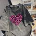 100% Cotton Sweet Fresh Print Outerwear Youthful Loose Slimming Personality Casual Comfortable Round Neck Short Sleeve_ecoleips.com