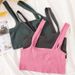 Square Neck Crop Top Women Seamless Underwear Top Solid Color Off Shoulder Cami Sexy Lingerie Sleeveless Tank Top Camisole_ecoleips.com
