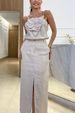 2025 Spring Summer New Three-Dimensional Flower Strap Top Pocket Half Skirt Elegant Cotton Linen Set For Women_ecoleips.com