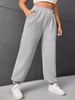 Women's Fleece Lined Jogger Sweatpants European American Style Solid Color Loose Fit Autumn Winter Casual Bottoms_ecoleips.com