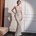 Women's Clothing Evening Dress With Sequins Company Annual Meeting Dinner Party Etiquette Lady Slim Long Dress_ecoleips.com