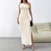 Women's Clothing 2025 Spring And Summer New Sexy Lady Style Dress Oblique Collar Off Shoulder Temperament Long Skirt_ecoleips.com