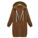 Women's Clothing Autumn And Winter Women's Clothing Mid Length Hooded Long Sleeved Sweatshirt Women's Winter Coat_ecoleips.com