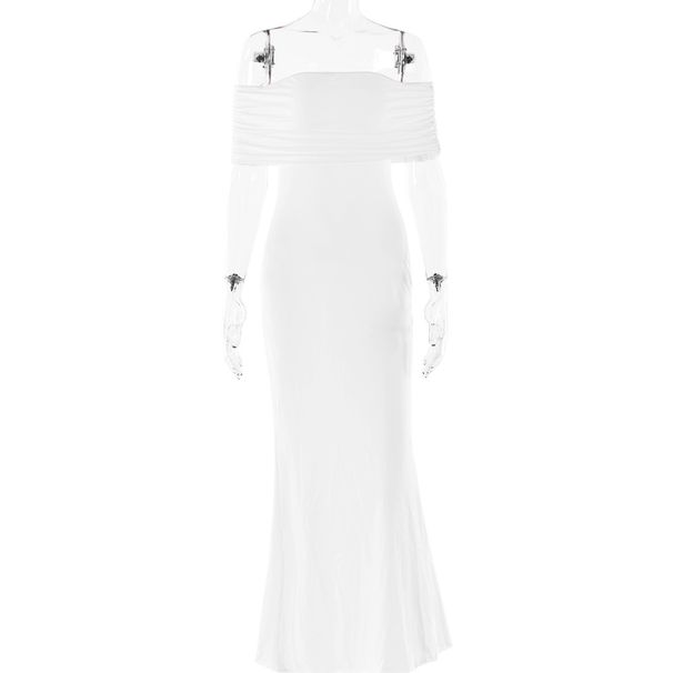 Women's Clothing summer new tube top dress backless solid color sexy fashion slim dress_ecoleips.com