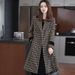 Women's Houndstooth Blazer Coat – Classic Wool-Blend Tweed Jacket For Fall & Winter, Slim-Fit Office & Casual Wear (Black/White, S-3XL)_ecoleips.com