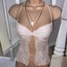 Women's Clothing New Summer Style Pleated Lace Slit Halterneck Vest_ecoleips.com
