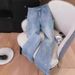 Women’s Clothing Light Blue Hot Diamond Flared Jeans For Women Spring New Elastic Slim All Match Flared Horseshoe Trousers_ecoleips.com