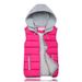 Women's Clothing autumn and winter new Korean candy color down cotton vest large size women's hooded cotton vest_ecoleips.com