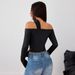 Voya Women's 2026 Spring/Summer New Street Trendy T-shirt Irregular Design Long Sleeve Top_ecoleips.com